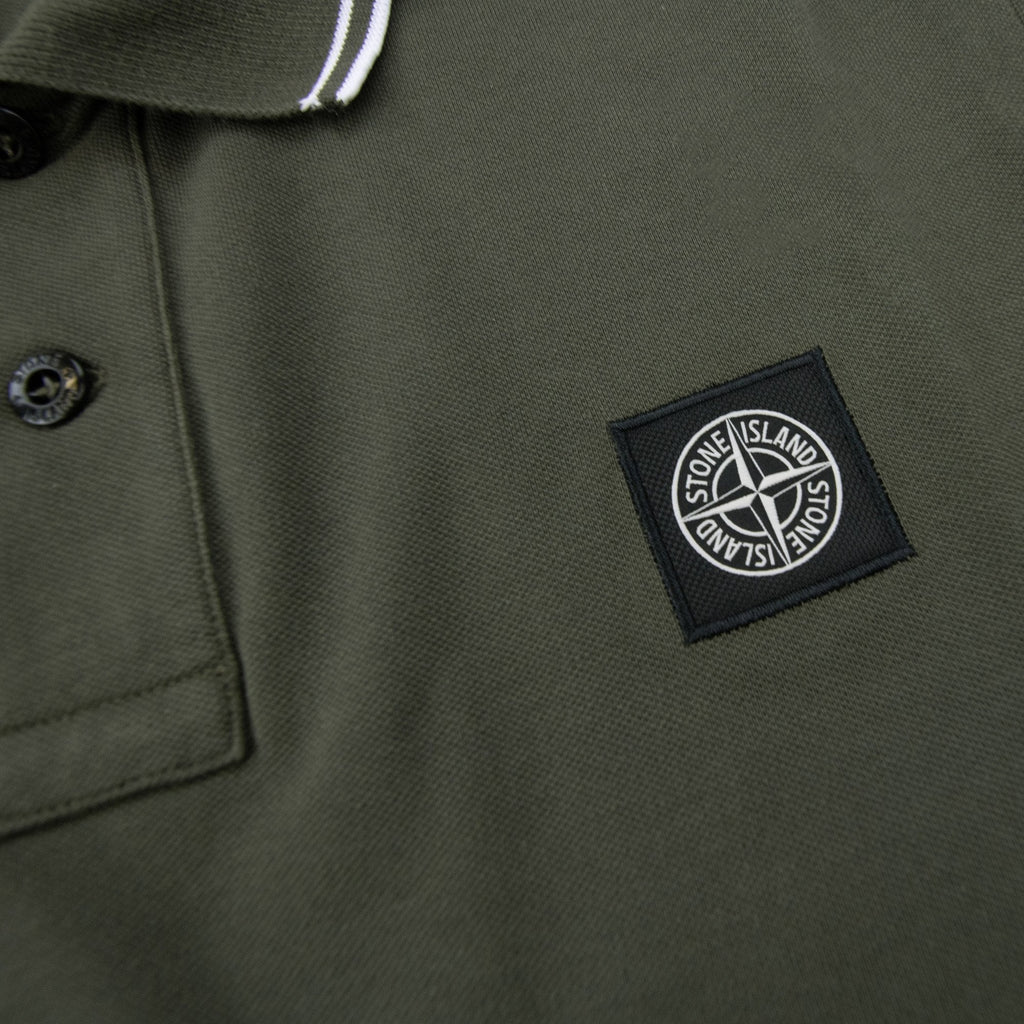 Stone Island 22s18 Slim Fit Polo Shirt Khaki V0054