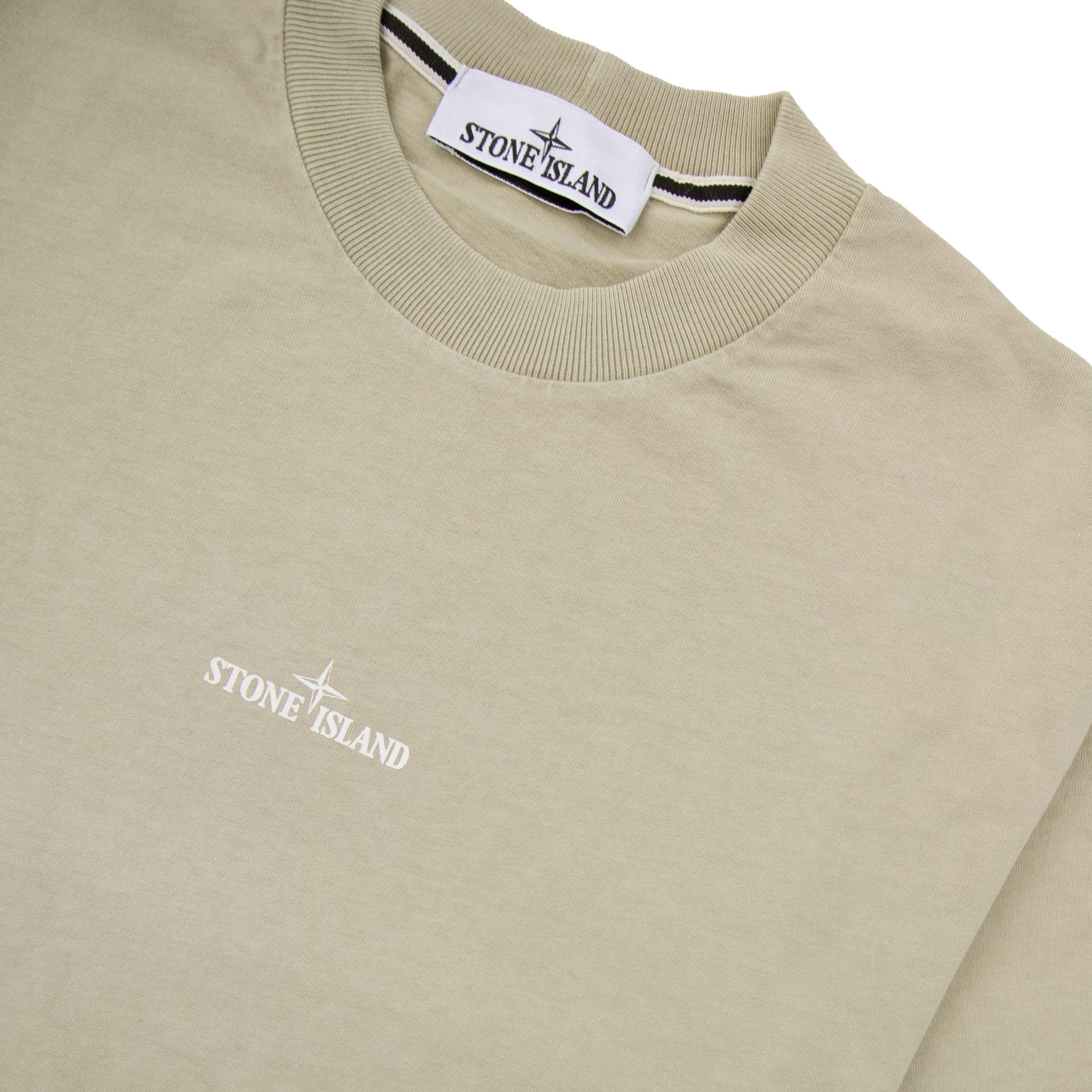 Stone Island 2100037 Regular-fit Short-sleeve T-shirt With Industrial Print Desert V009a