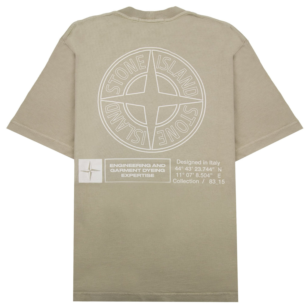 Stone Island 2100037 Regular-fit Short-sleeve T-shirt With Industrial Print Desert V009a