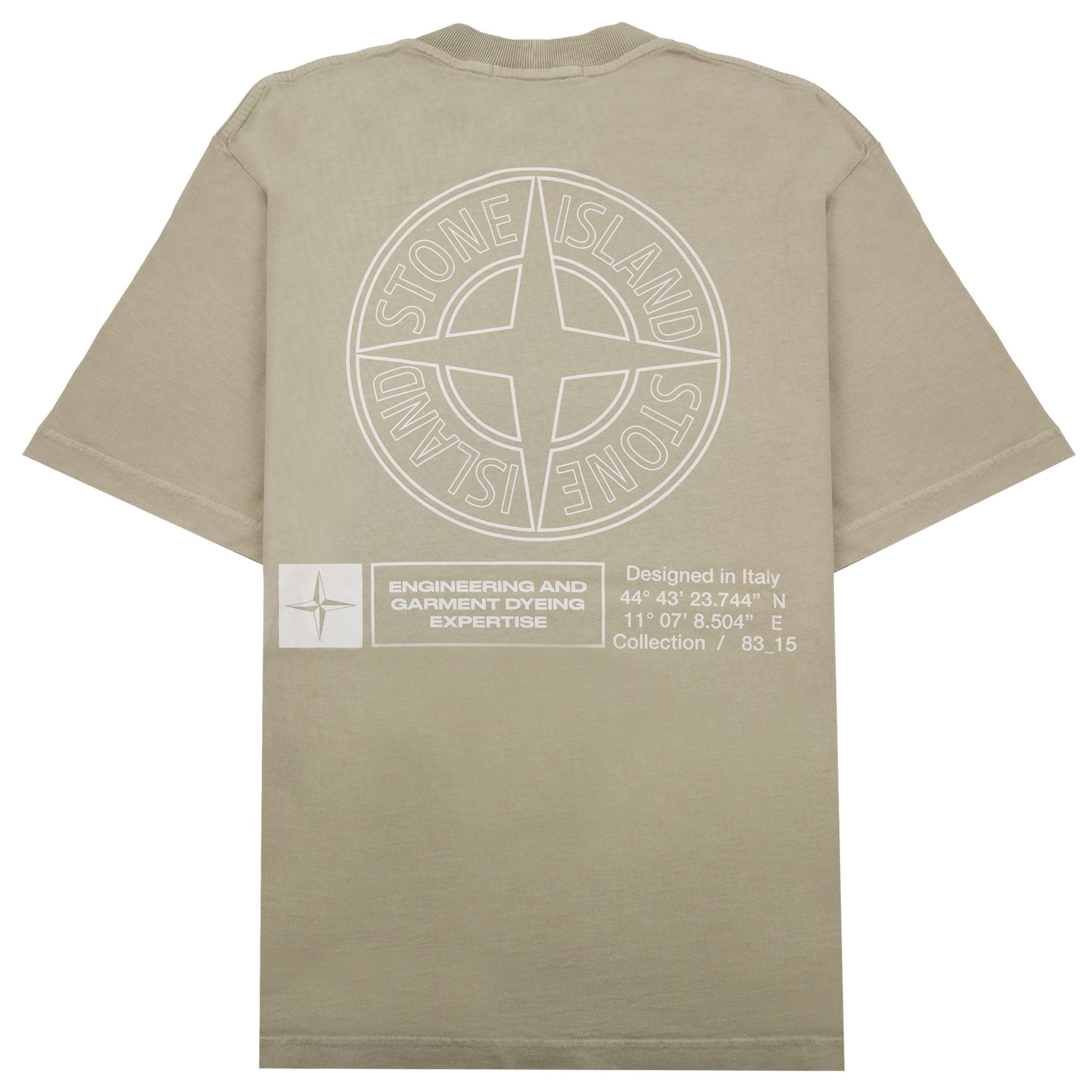 Stone Island 2100037 Regular-fit Short-sleeve T-shirt With Industrial Print Desert V009a
