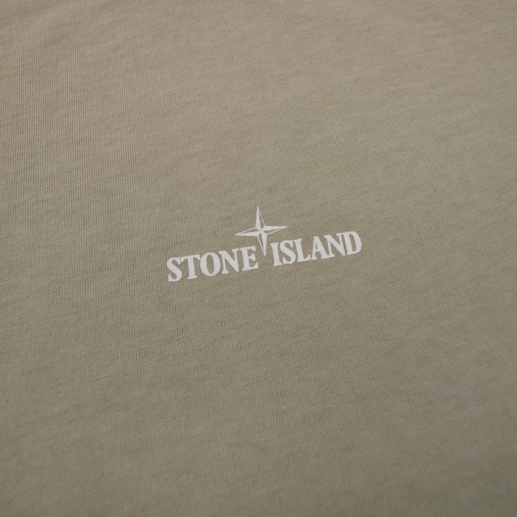 Stone Island 2100037 Regular-fit Short-sleeve T-shirt With Industrial Print Desert V009a