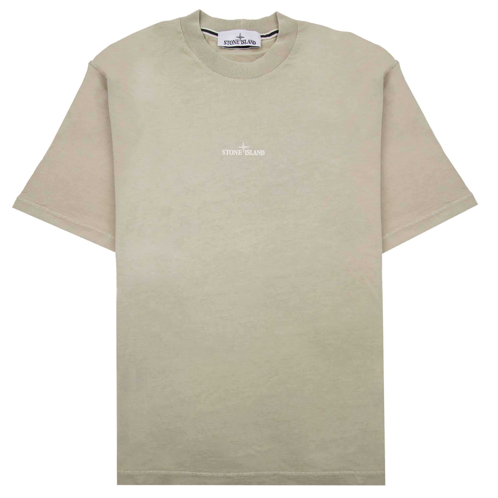 Stone Island 2100037 Regular-fit Short-sleeve T-shirt With Industrial Print Desert V009a