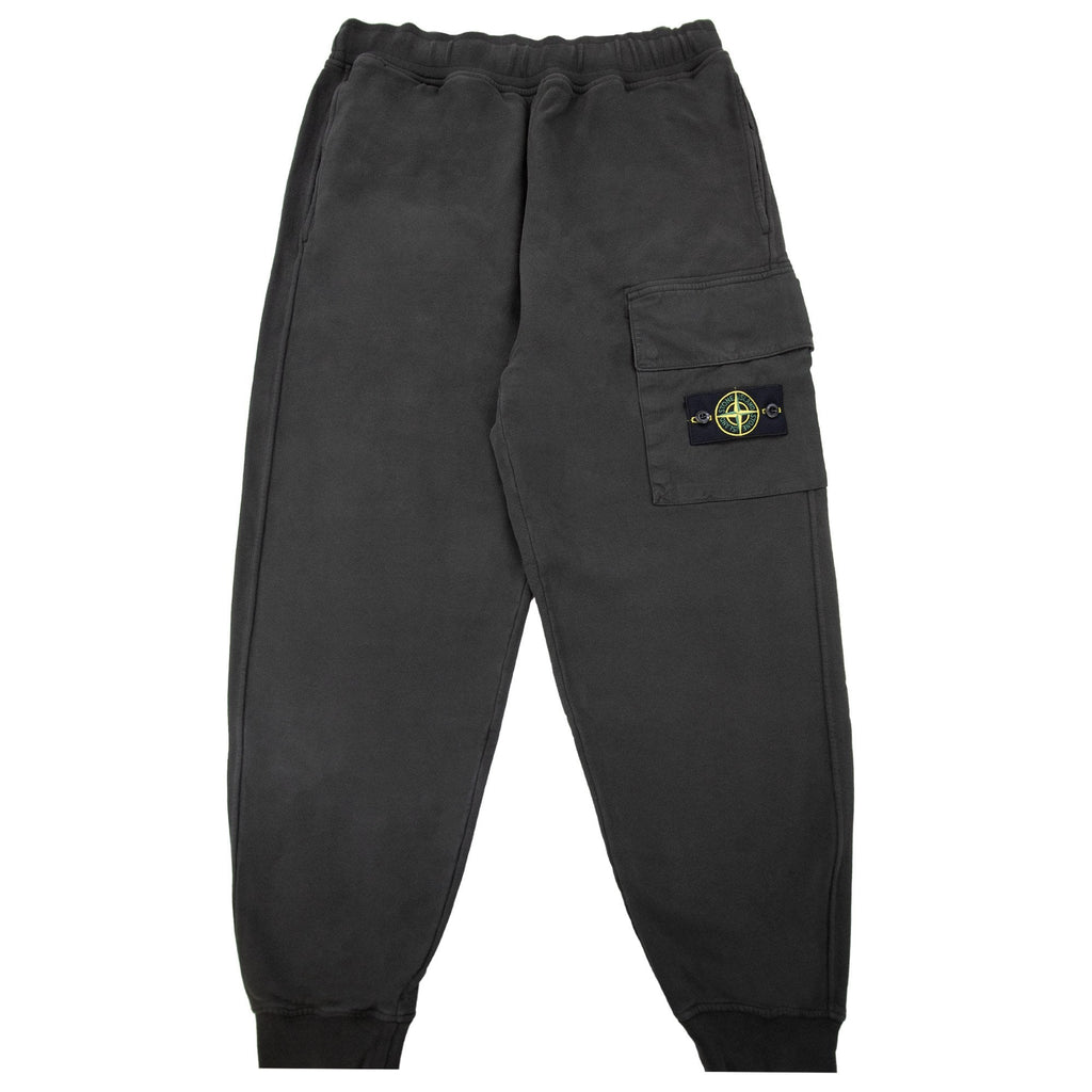 Stone Island 6200003 Regular-fit Joggers With Bellows Leg Pocket Lead Grey V0062