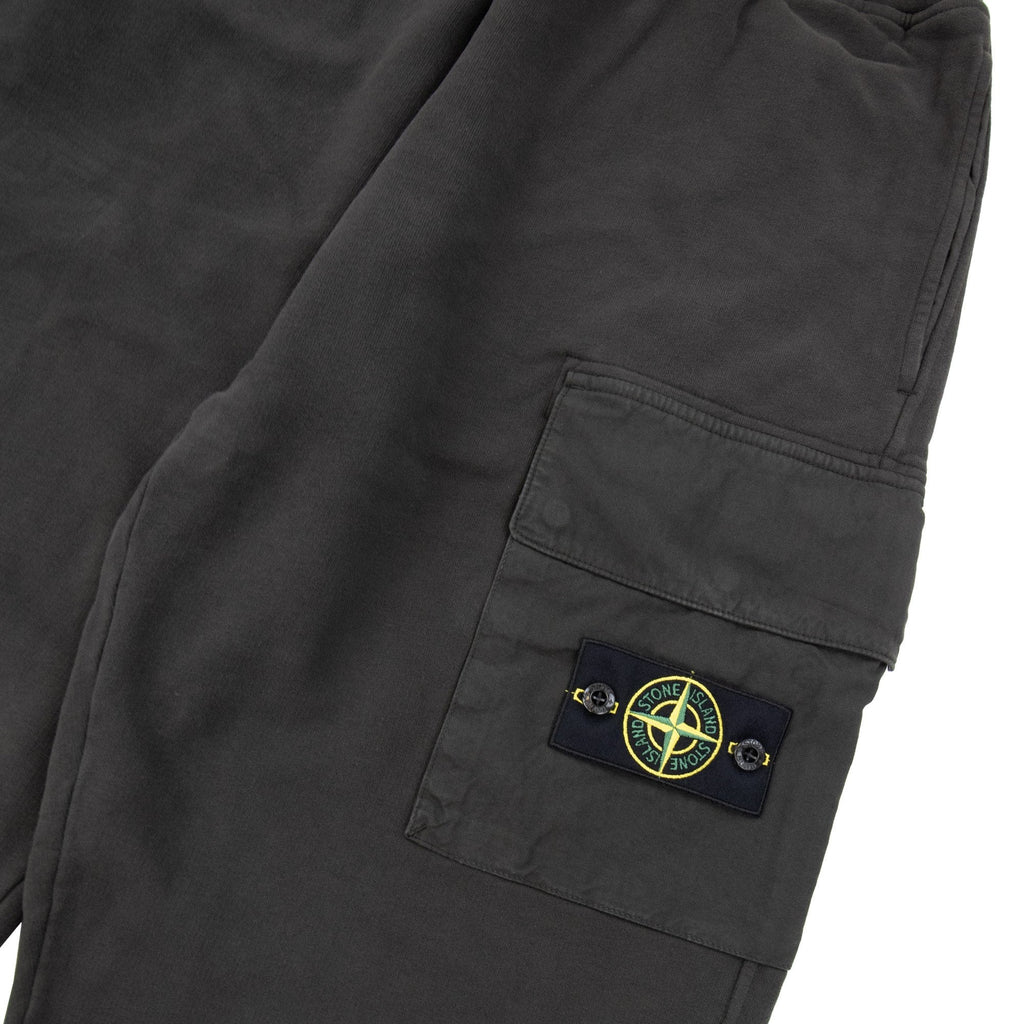 Stone Island 6200003 Regular-fit Joggers With Bellows Leg Pocket Lead Grey V0062