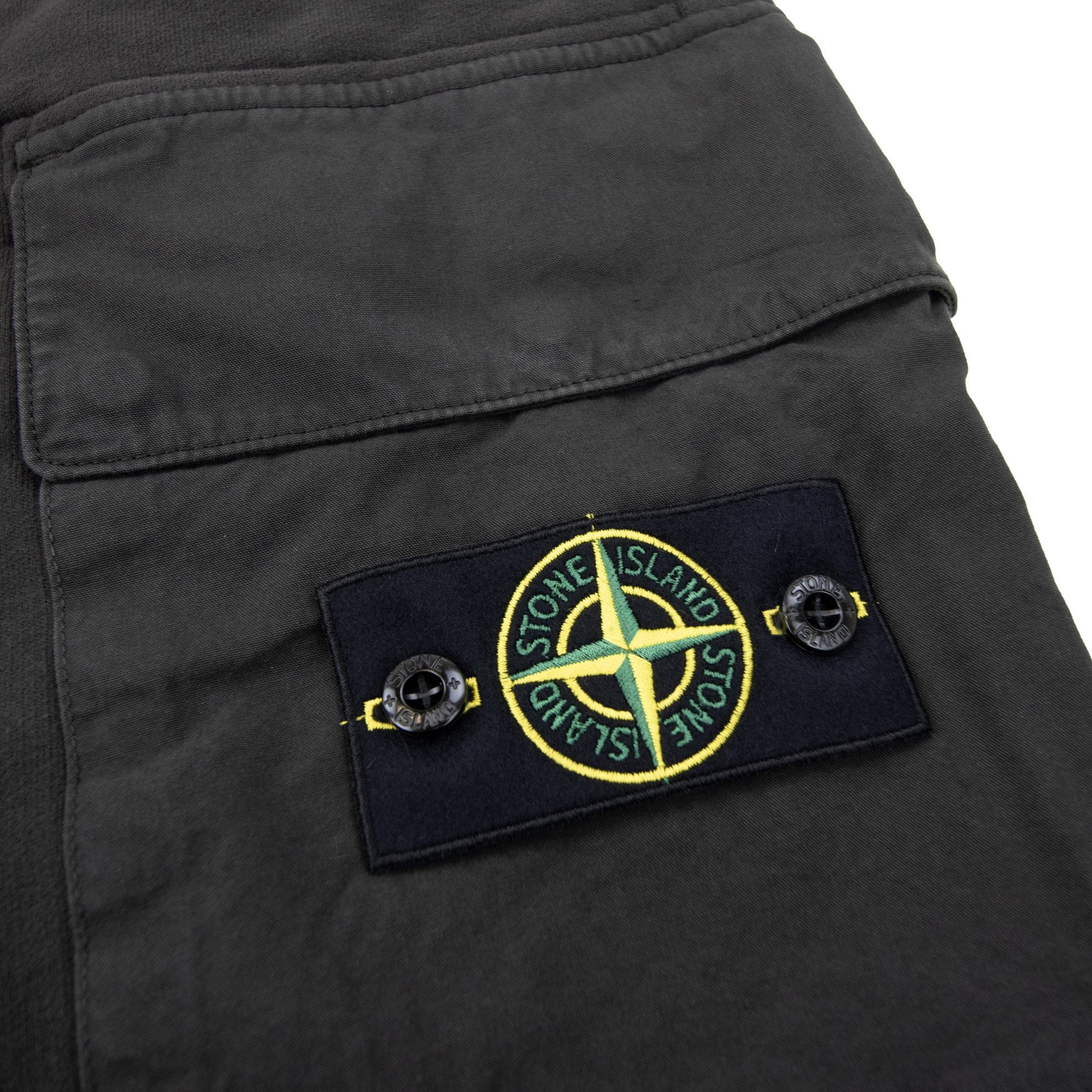 Stone Island 6200003 Regular-fit Joggers With Bellows Leg Pocket Lead Grey V0062