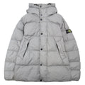 Stone Island 4100012 Crinkle Hooded Down Parka With Wind Resistance Cement V006b