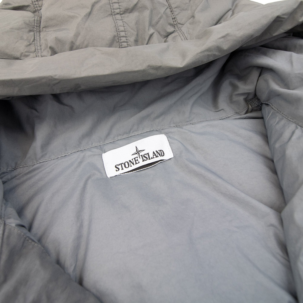 Stone Island 4100012 Crinkle Hooded Down Parka With Wind Resistance Cement V006b