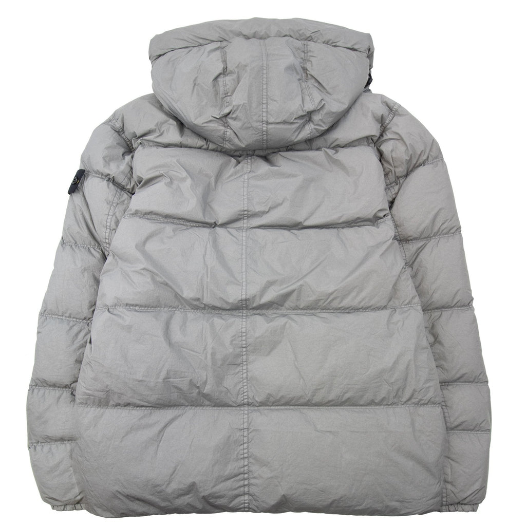 Stone Island 4100012 Crinkle Hooded Down Parka With Wind Resistance Cement V006b
