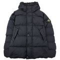 Stone Island 4100012 Crinkle Hooded Down Parka With Wind Resistance Black V0029