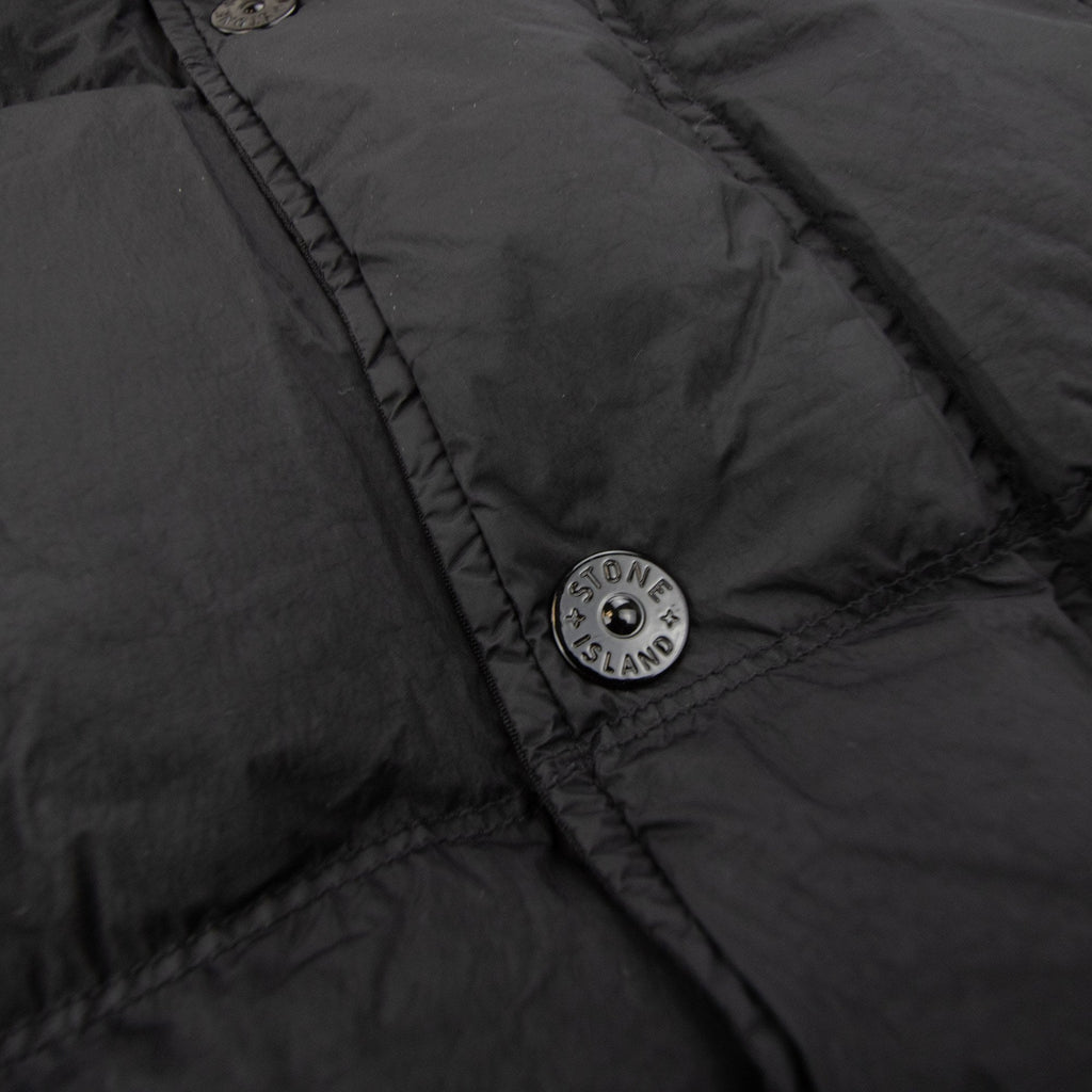 Stone Island 4100012 Crinkle Hooded Down Parka With Wind Resistance Black V0029