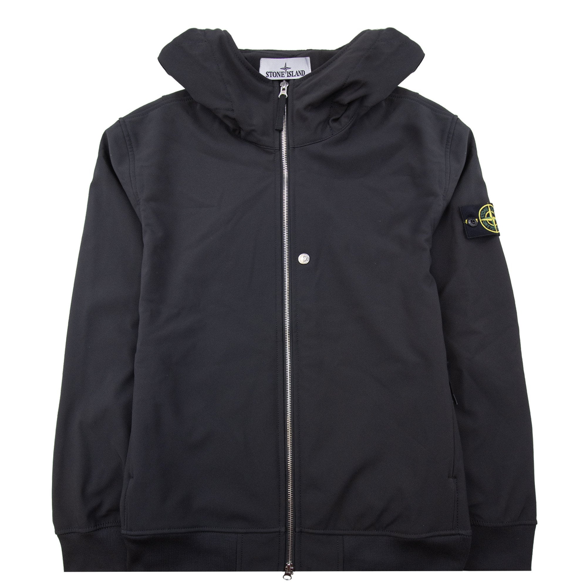 Stone Island Q100004 Soft Shell Jacket With Weather Resistance Membrane Black V0029