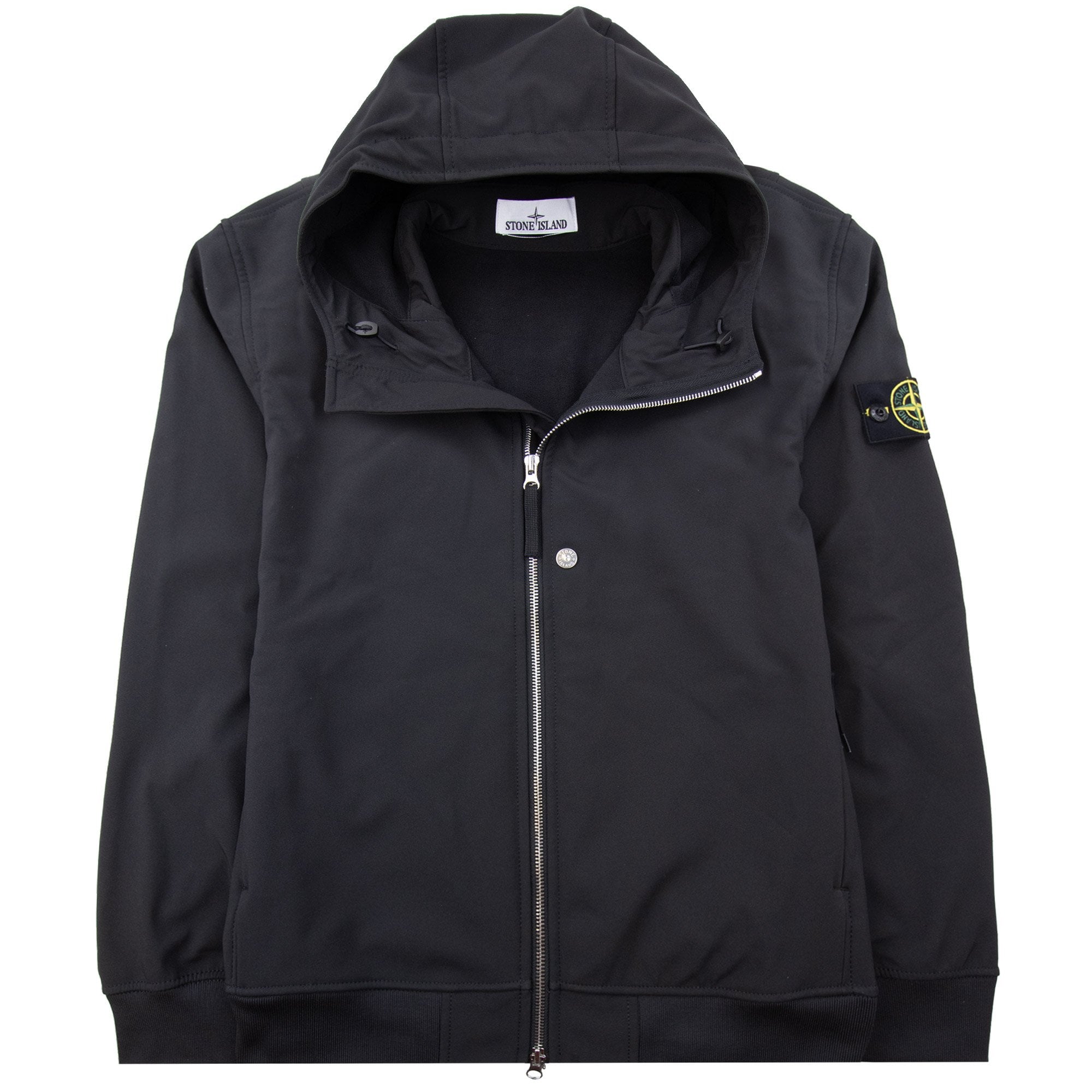 Stone Island Q100004 Soft Shell Jacket With Weather Resistance Membrane Black V0029