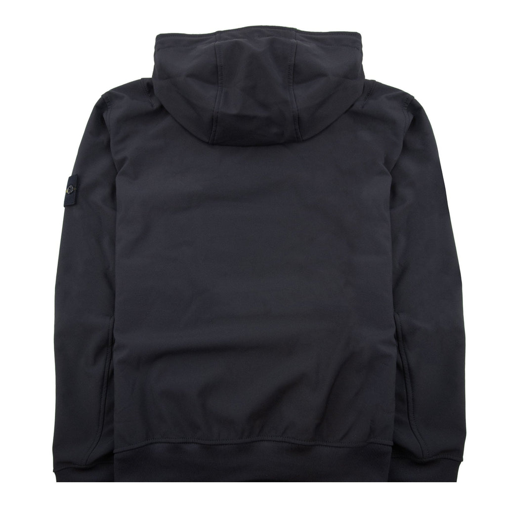 Stone Island Q100004 Soft Shell Jacket With Weather Resistance Membrane Black V0029