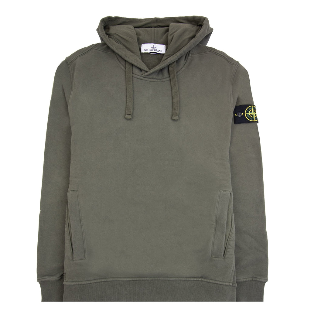 Stone Island 6100029 Hooded Sweatshirt With Pouch Pocket Khaki V0054