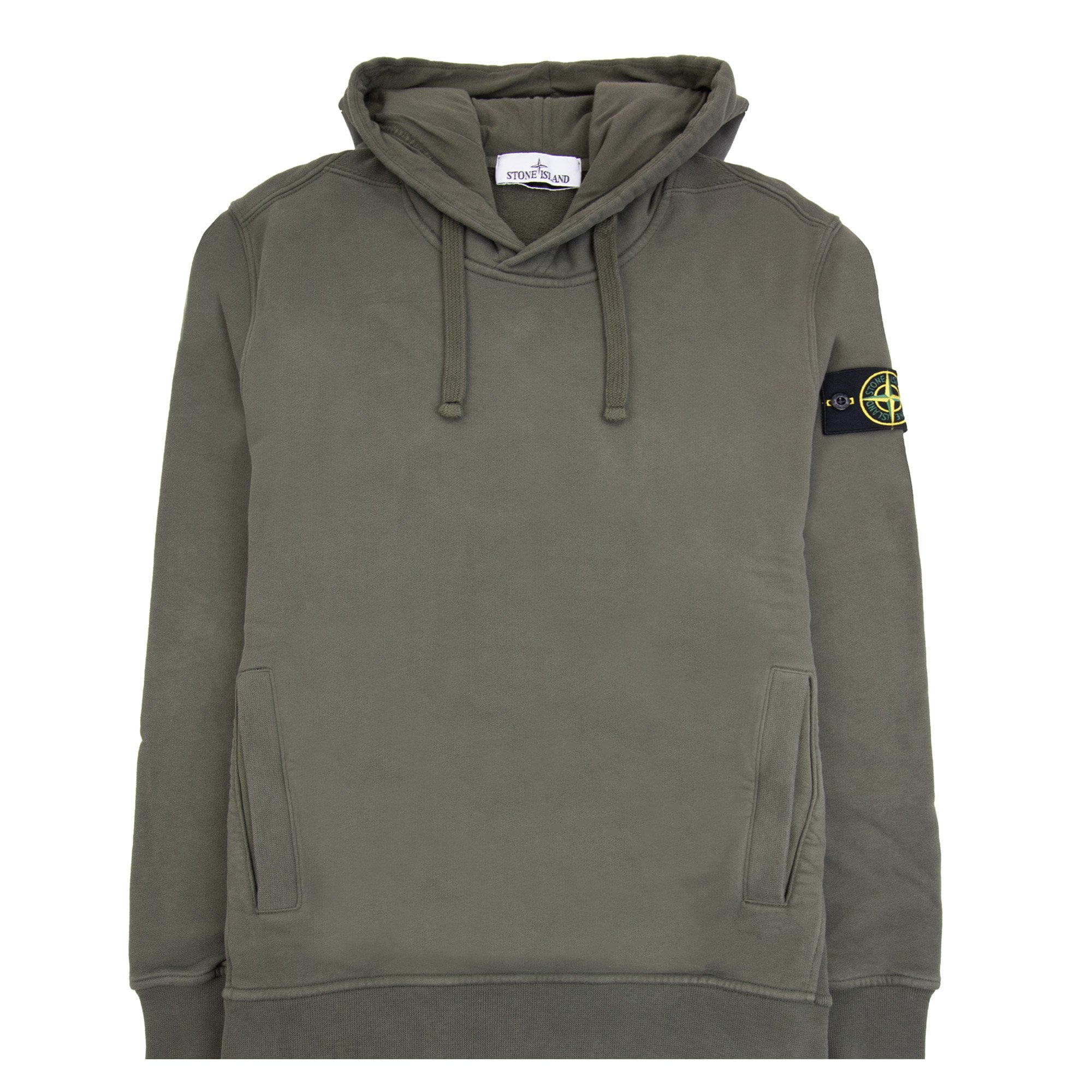 Stone Island 6100029 Hooded Sweatshirt With Pouch Pocket Khaki V0054