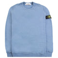 Stone Island 62420 Brushed Cotton Fleece Crewneck Sweatshirt Sky Blue V002b