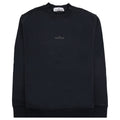 Stone Island 6100018 Oversized-fit Crewneck Sweatshirt With Industrial Four Print Black V0029