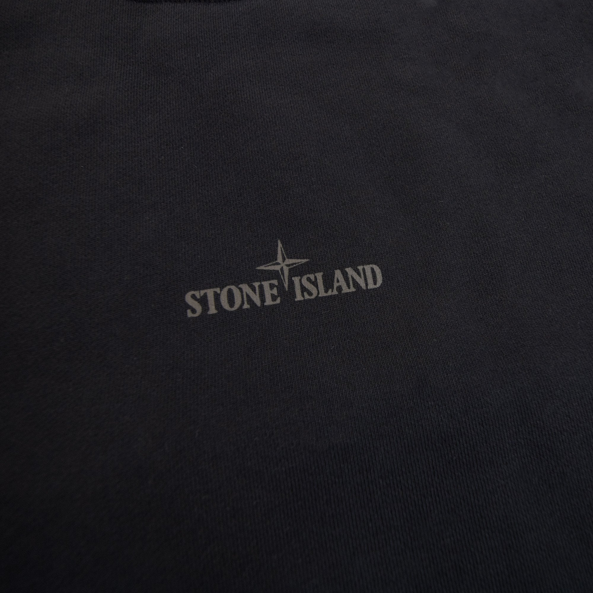 Stone Island 6100018 Oversized-fit Crewneck Sweatshirt With Industrial Four Print Black V0029