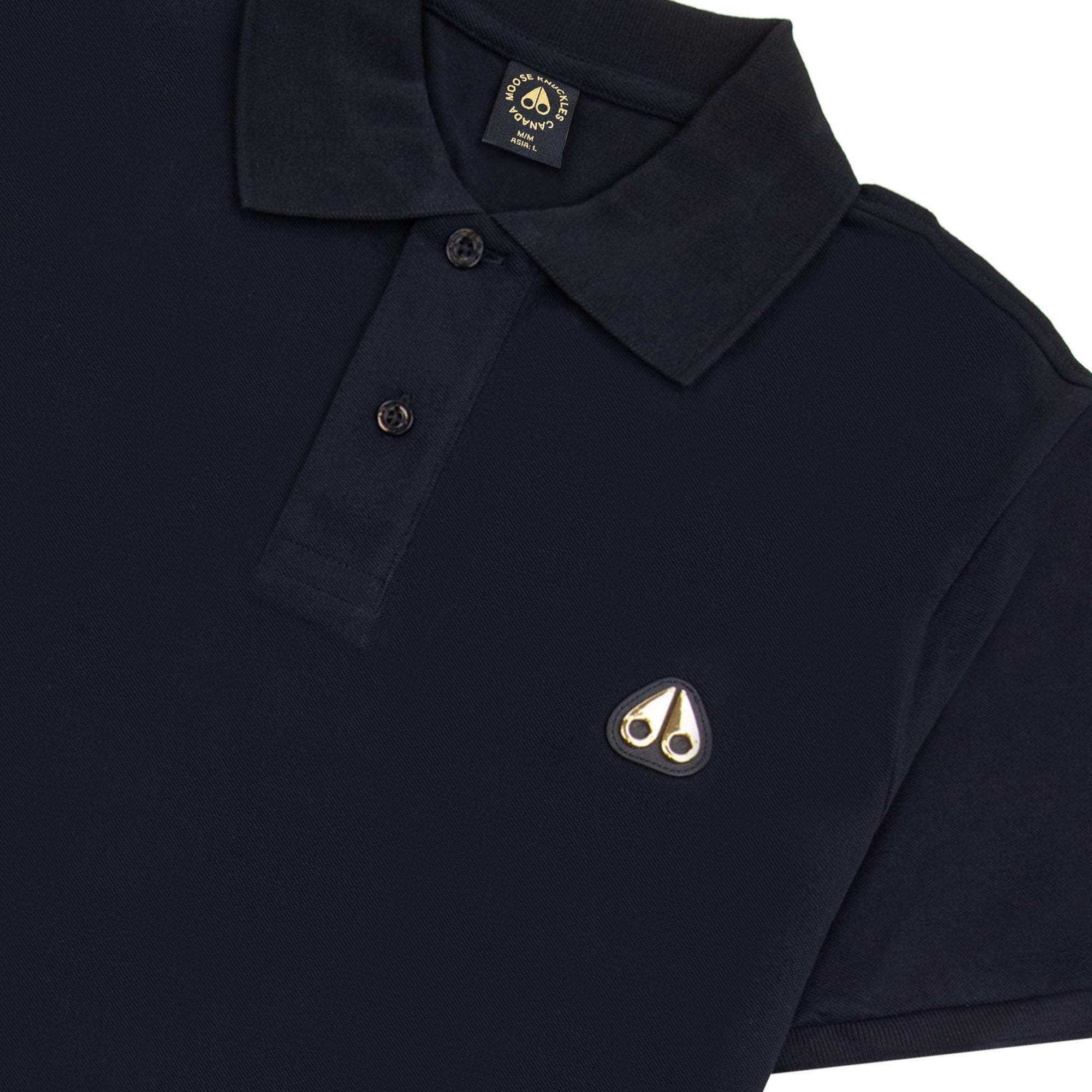 Moose Knuckles Gold Series Everett Polo Black
