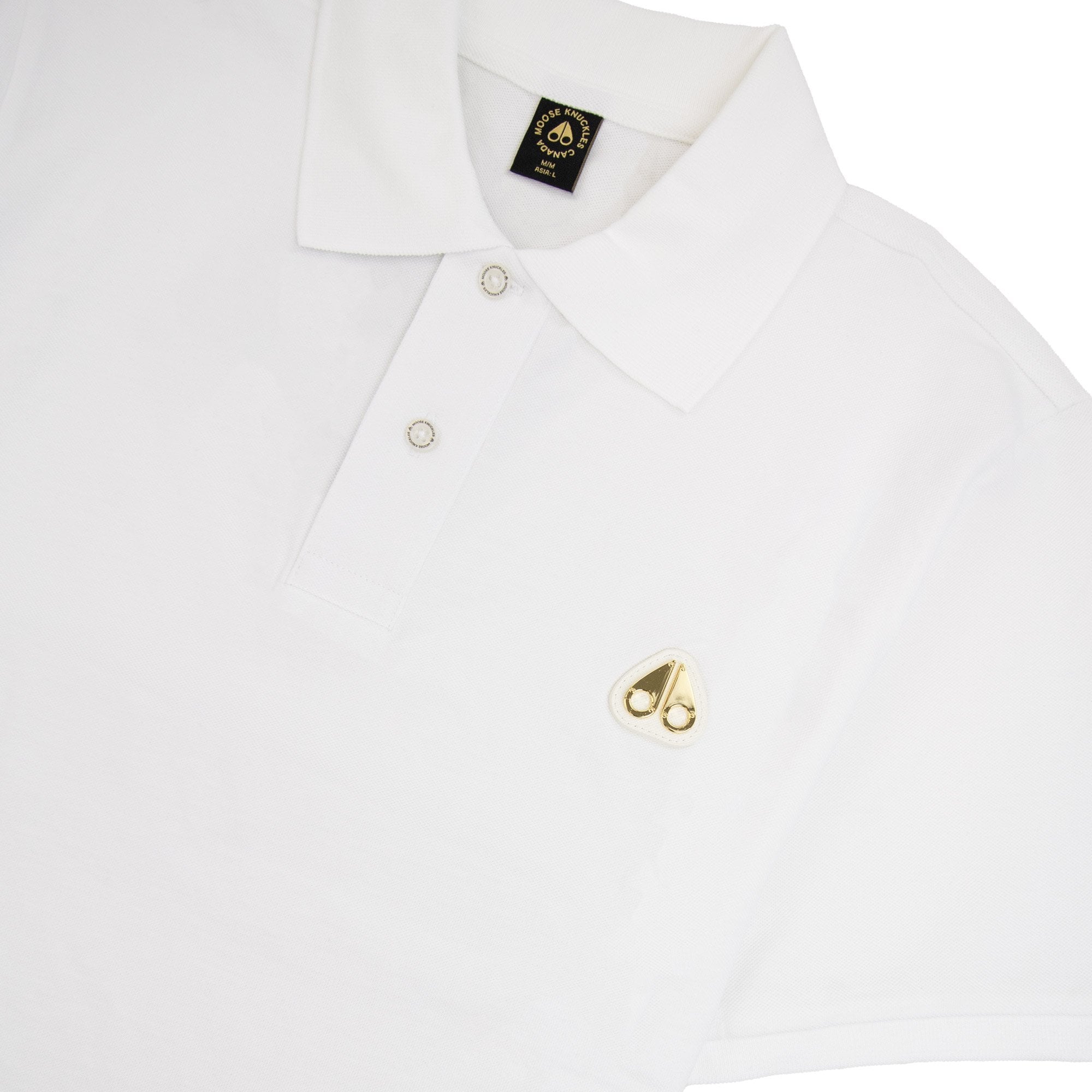 Moose Knuckles Gold Series Everett Polo White