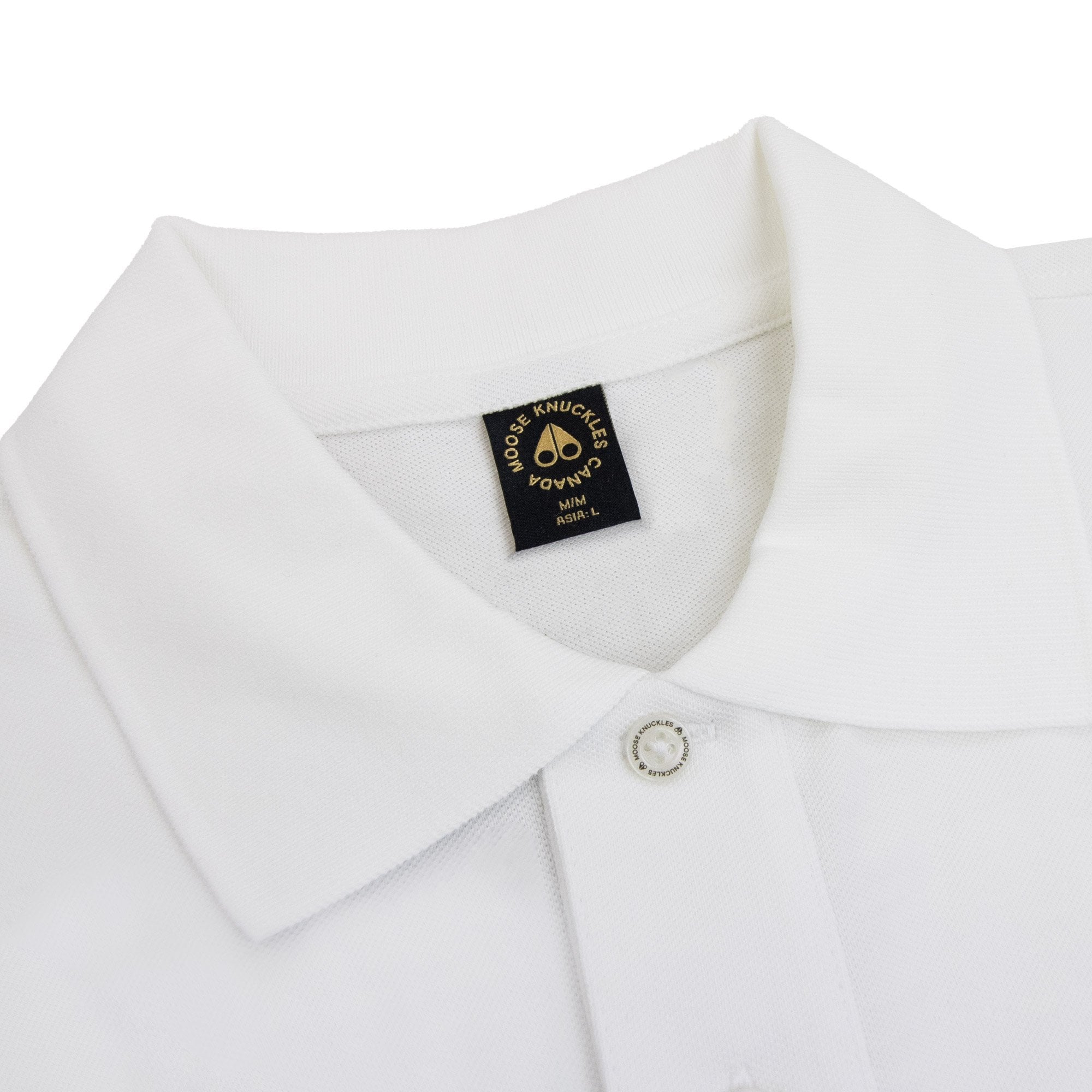 Moose Knuckles Gold Series Everett Polo White