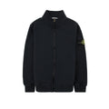 Stone Island Junior 6100002 Organic Fleece Zip Up Track Jacket Black V0029
