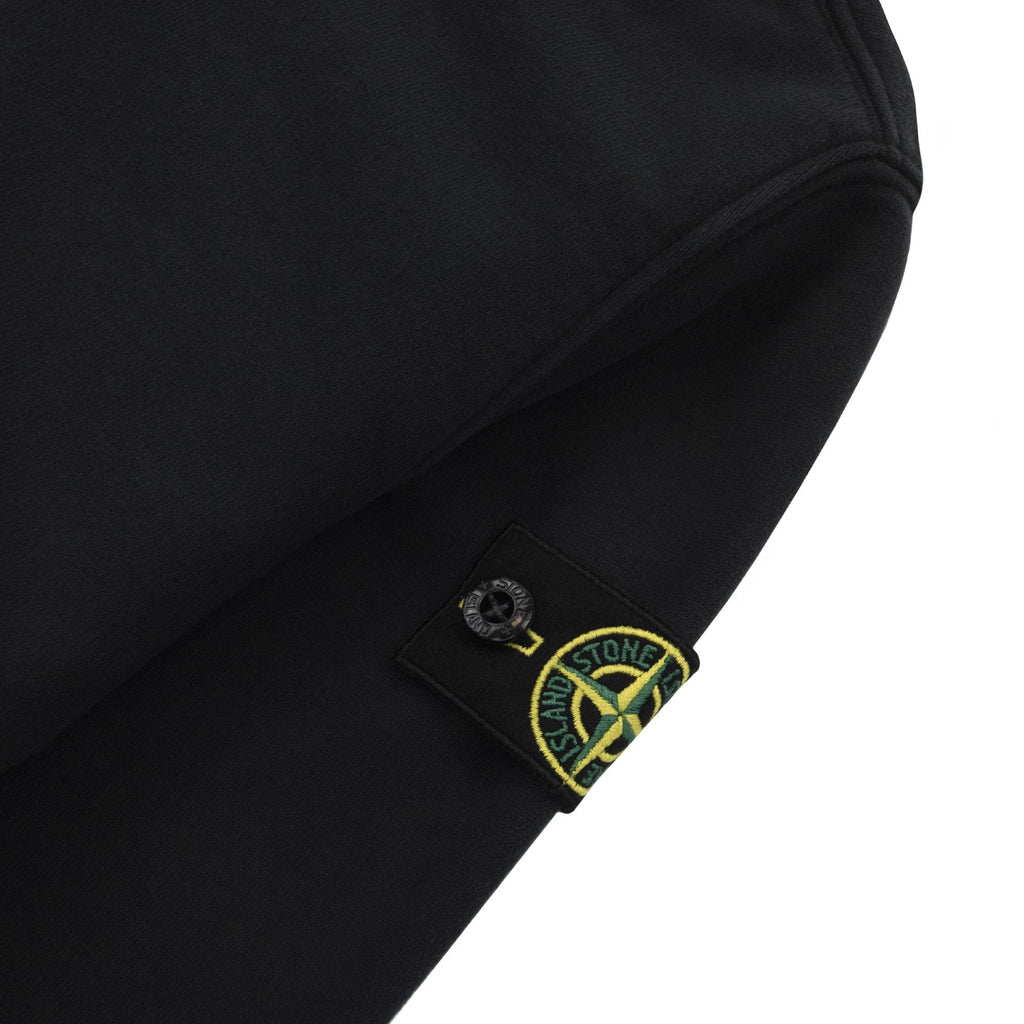 Stone Island Junior 6100002 Organic Fleece Zip Up Track Jacket Black V0029