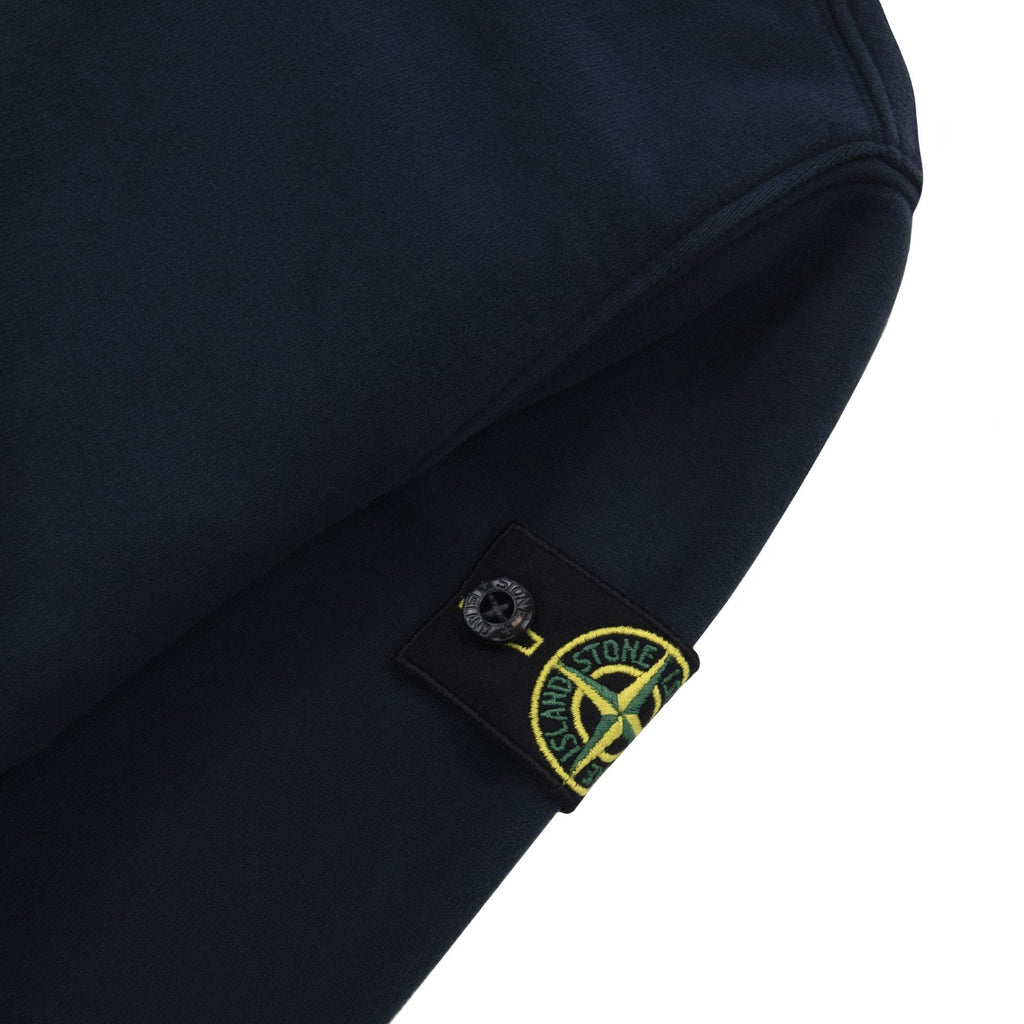 Stone Island Junior 6100002 Organic Fleece Zip Up Track Jacket Navy V0020