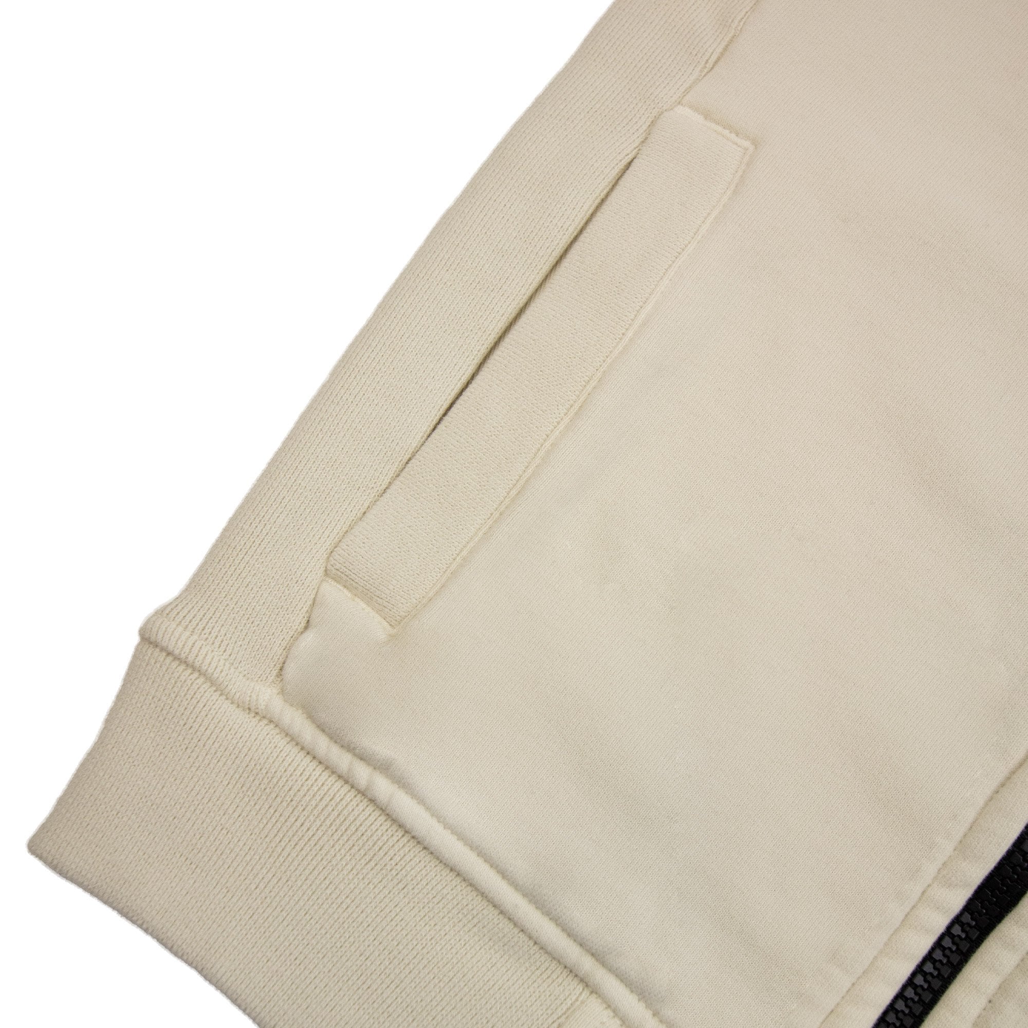 Stone Island Junior 6100002 Organic Fleece Zip Up Track Jacket Ivory V0093