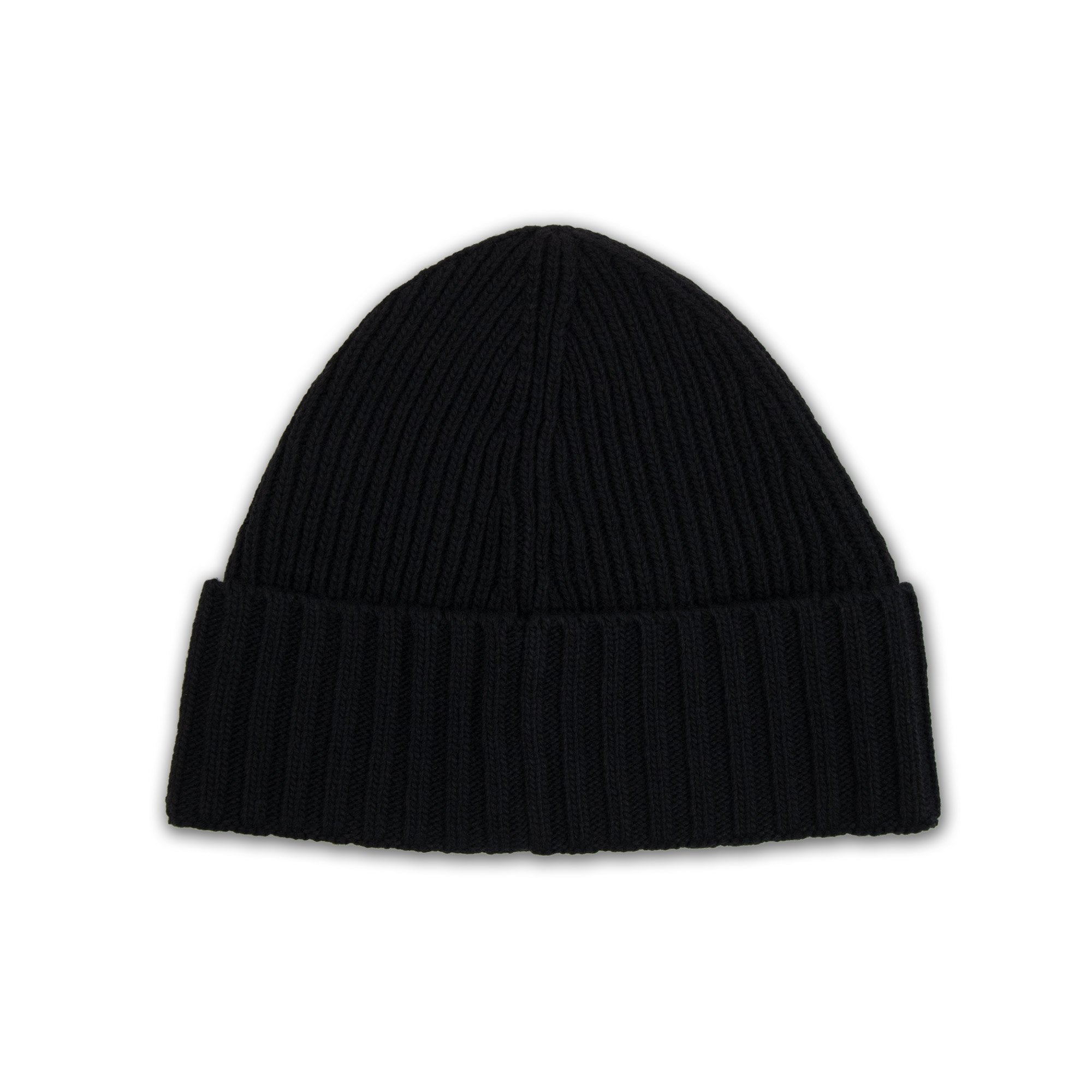 Stone Island Junior N100003 Ribbed Wool Beanie With Compass Patch Black V0029