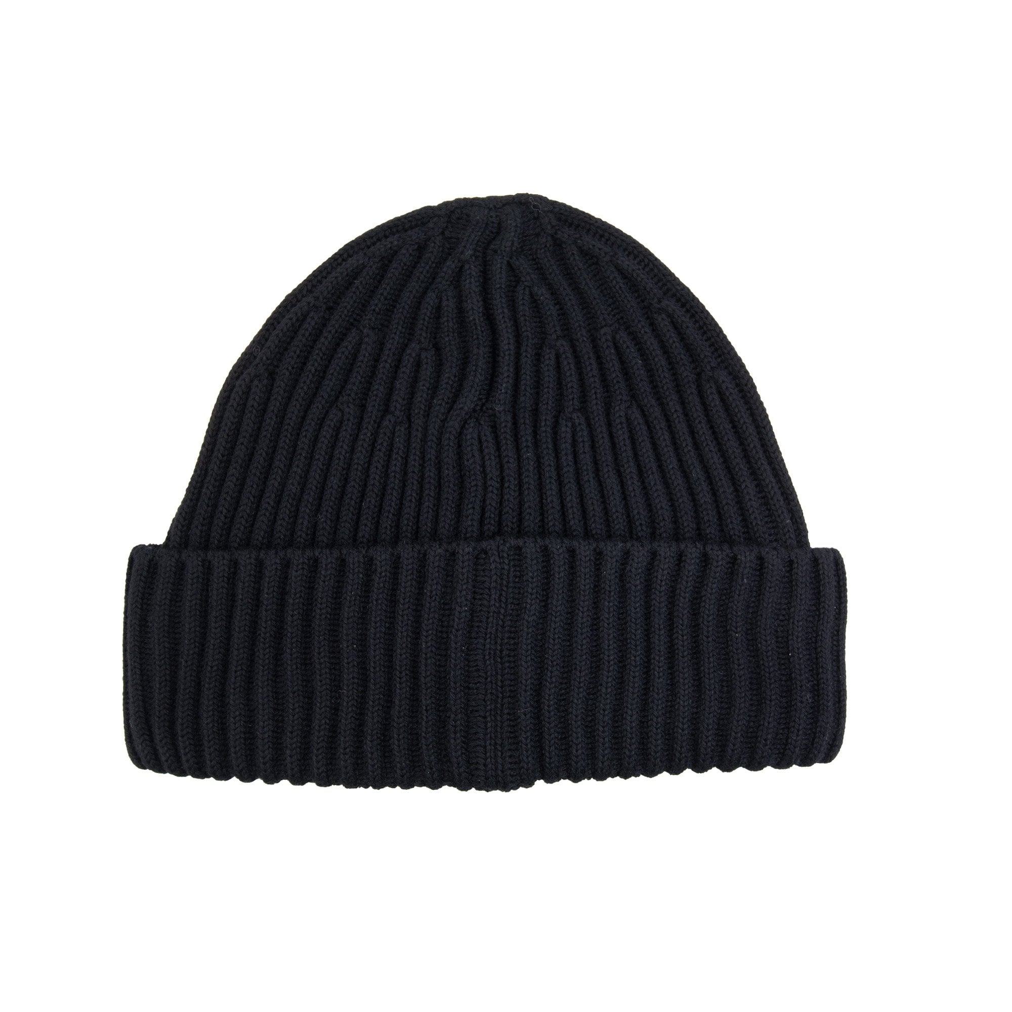 Stone Island N100002 Full Rib Wool Beanie Black V0029