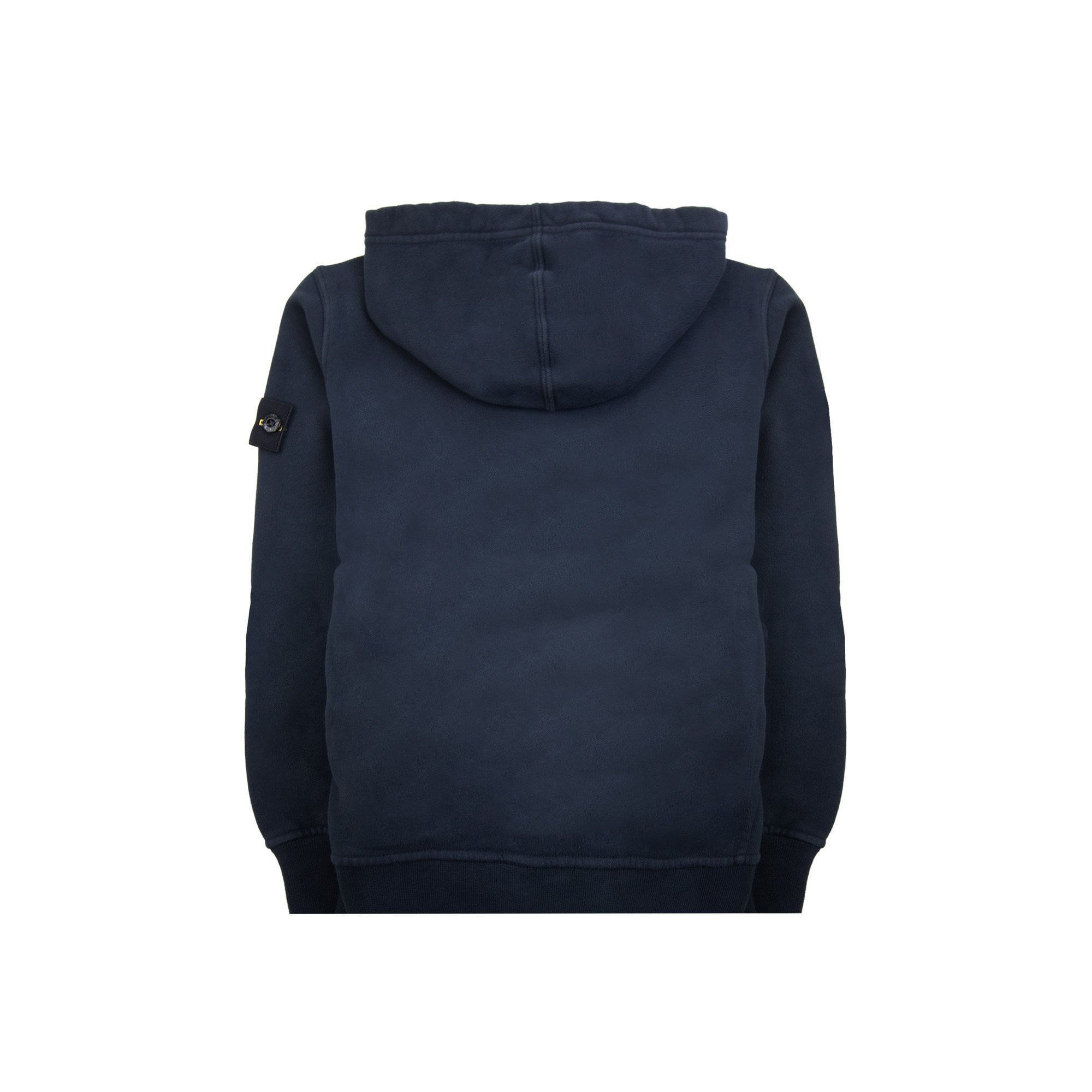 Stone Island Junior 6100003 Fleece Ribbed Details Zip Up Sweatshirt Navy V0020