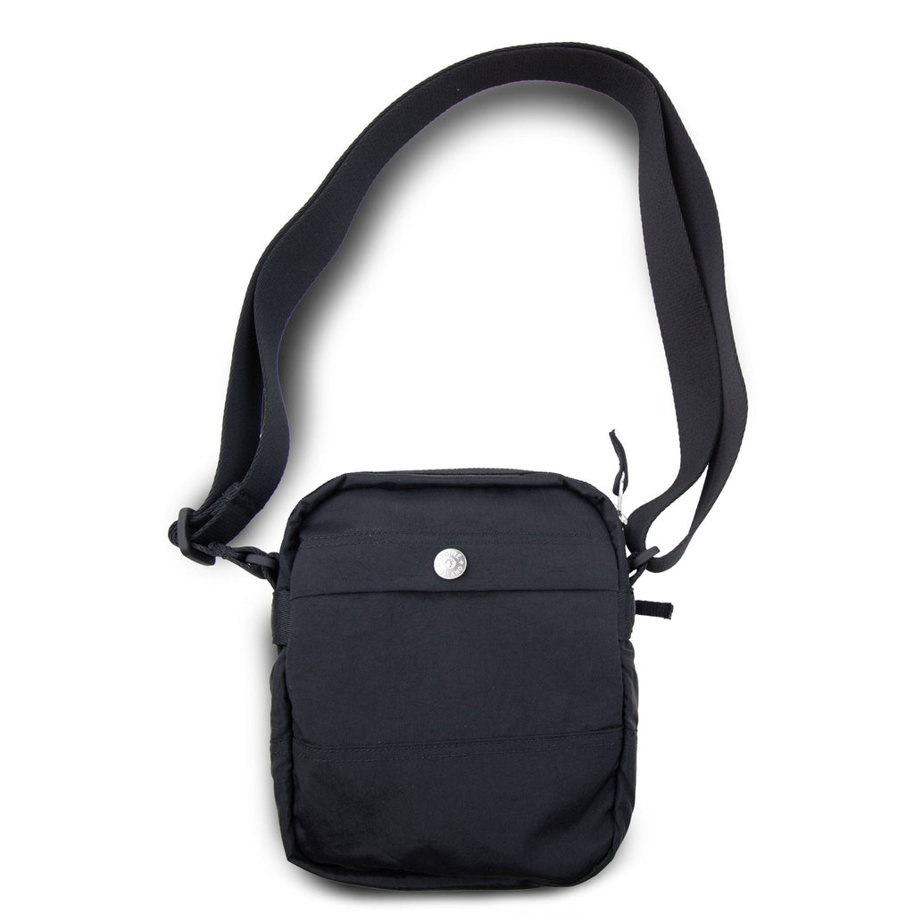 Stone Island 9200015 Nylon Pouch Bag With Front Pocket And Ripstop Lining Black V0029