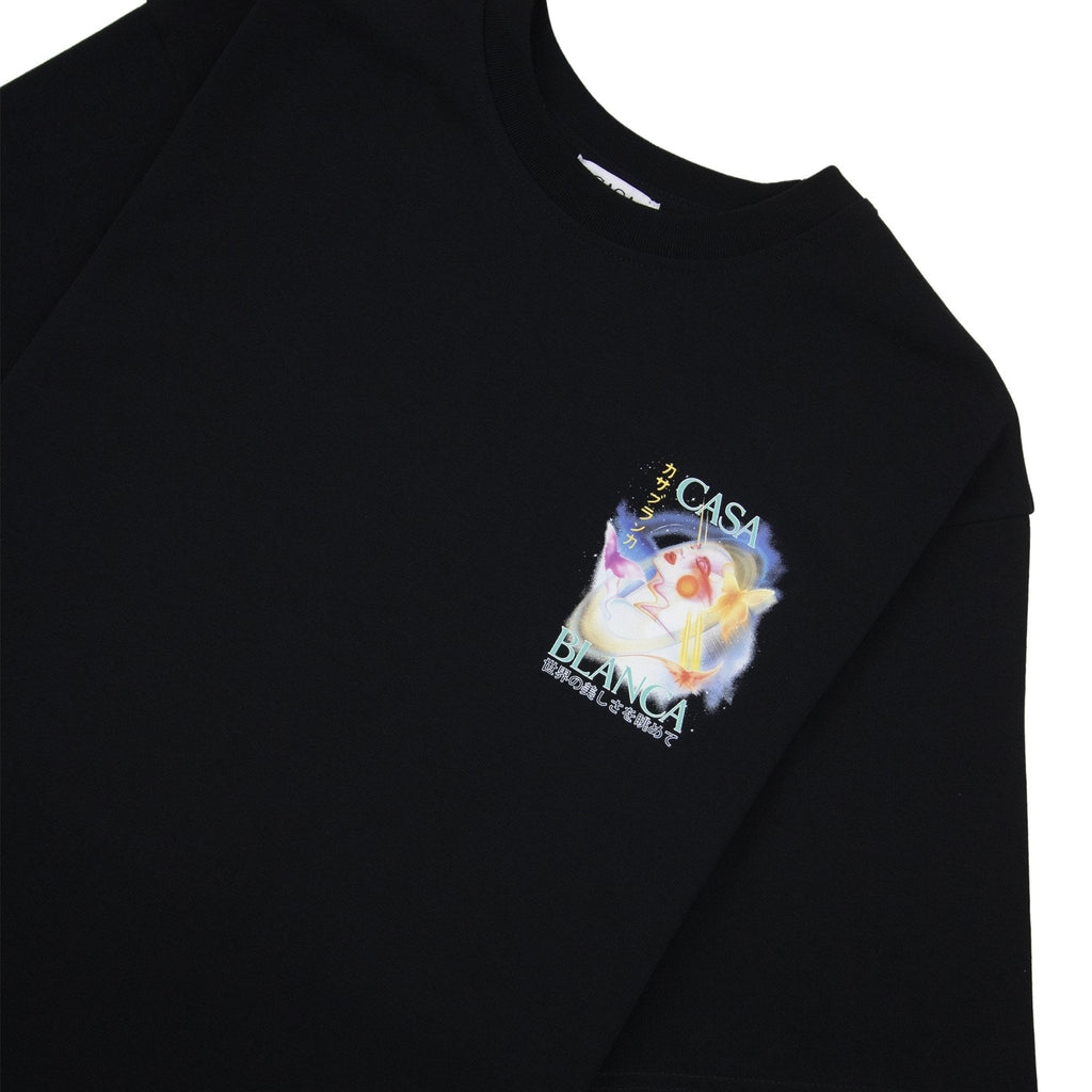 Casablanca Galactic Connection Printed T Shirt Black