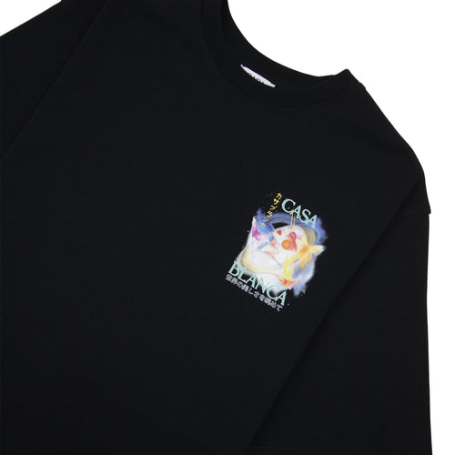 Casablanca Galactic Connection Printed T Shirt Black