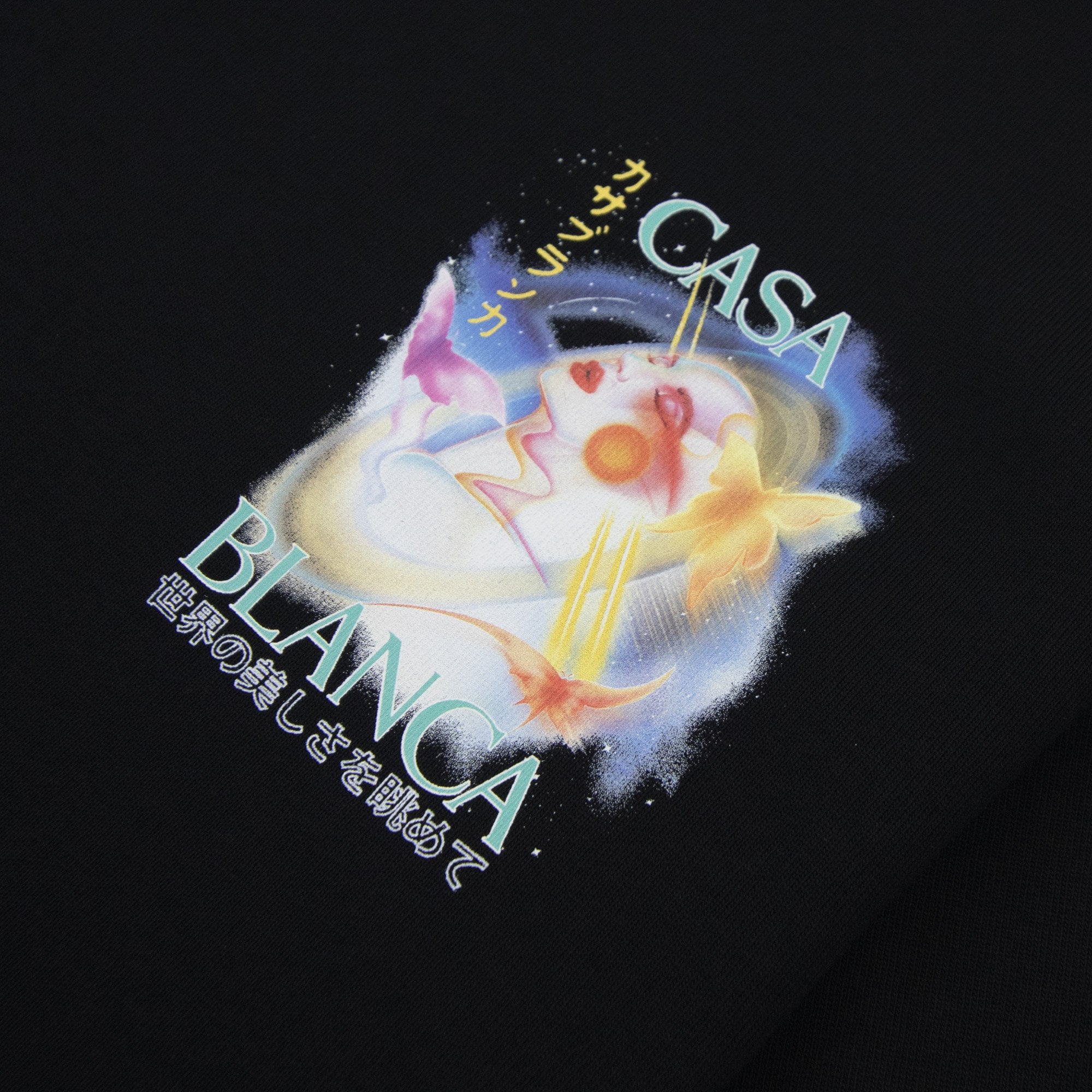 Casablanca Galactic Connection Printed T Shirt Black