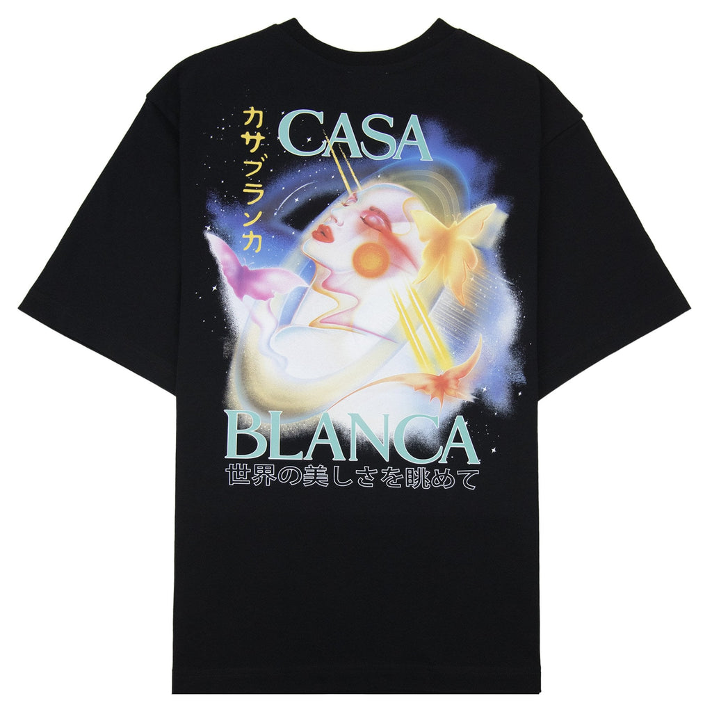 Casablanca Galactic Connection Printed T Shirt Black