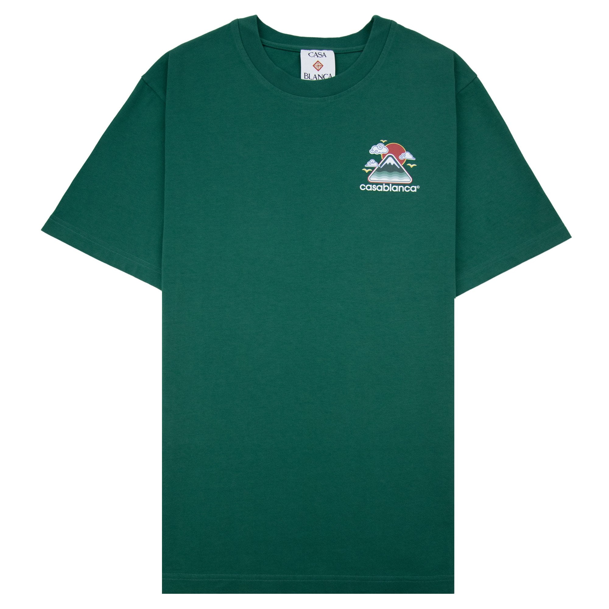 Casablanca Montagne Ondulee Screen Printed T Shirt Green