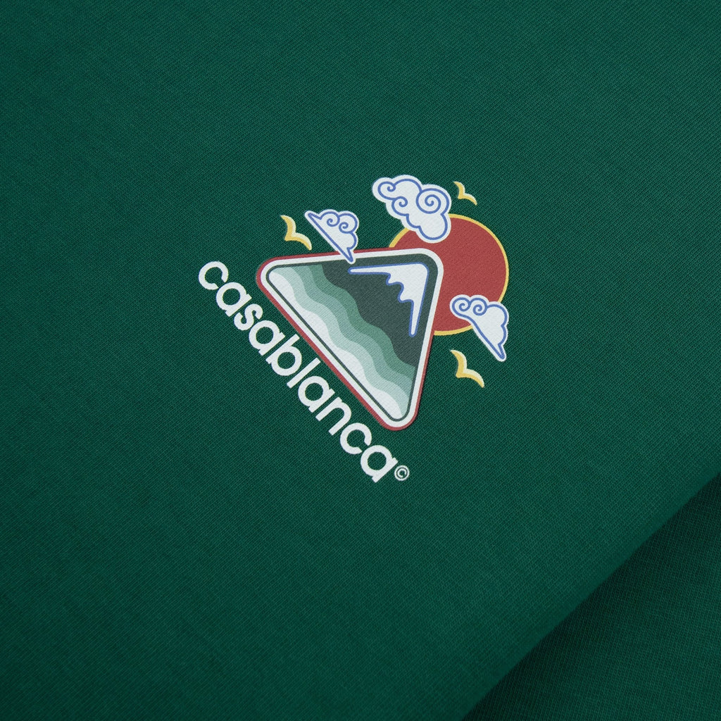 Casablanca Montagne Ondulee Screen Printed T Shirt Green