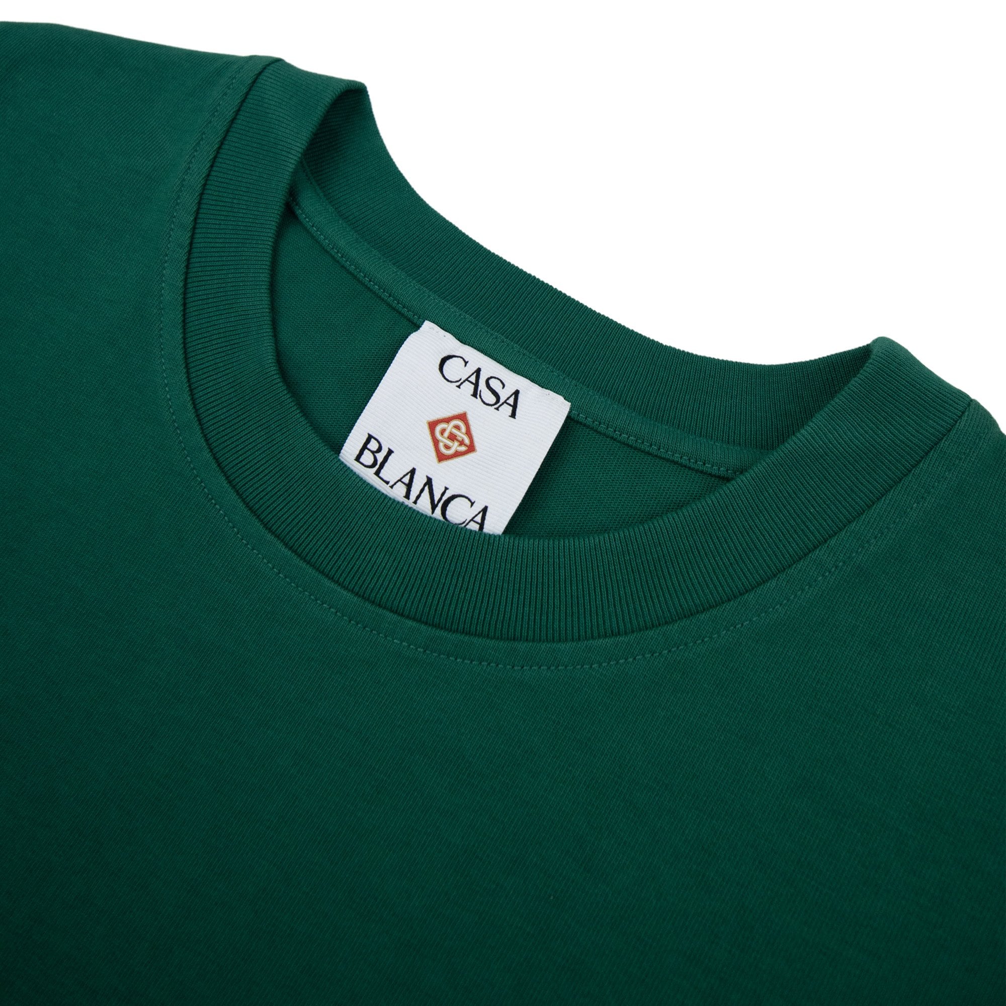 Casablanca Montagne Ondulee Screen Printed T Shirt Green