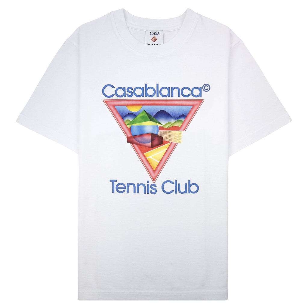 Casablanca Tennis Club Icon Printed T Shirt White