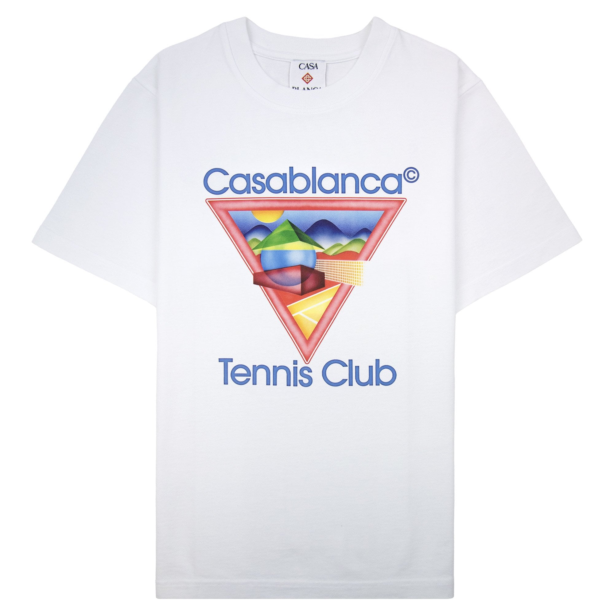 Casablanca Tennis Club Icon Printed T Shirt White