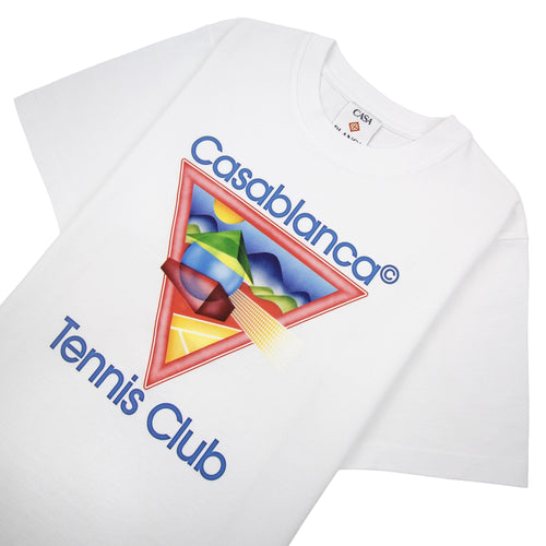 Casablanca Tennis Club Icon Printed T Shirt White