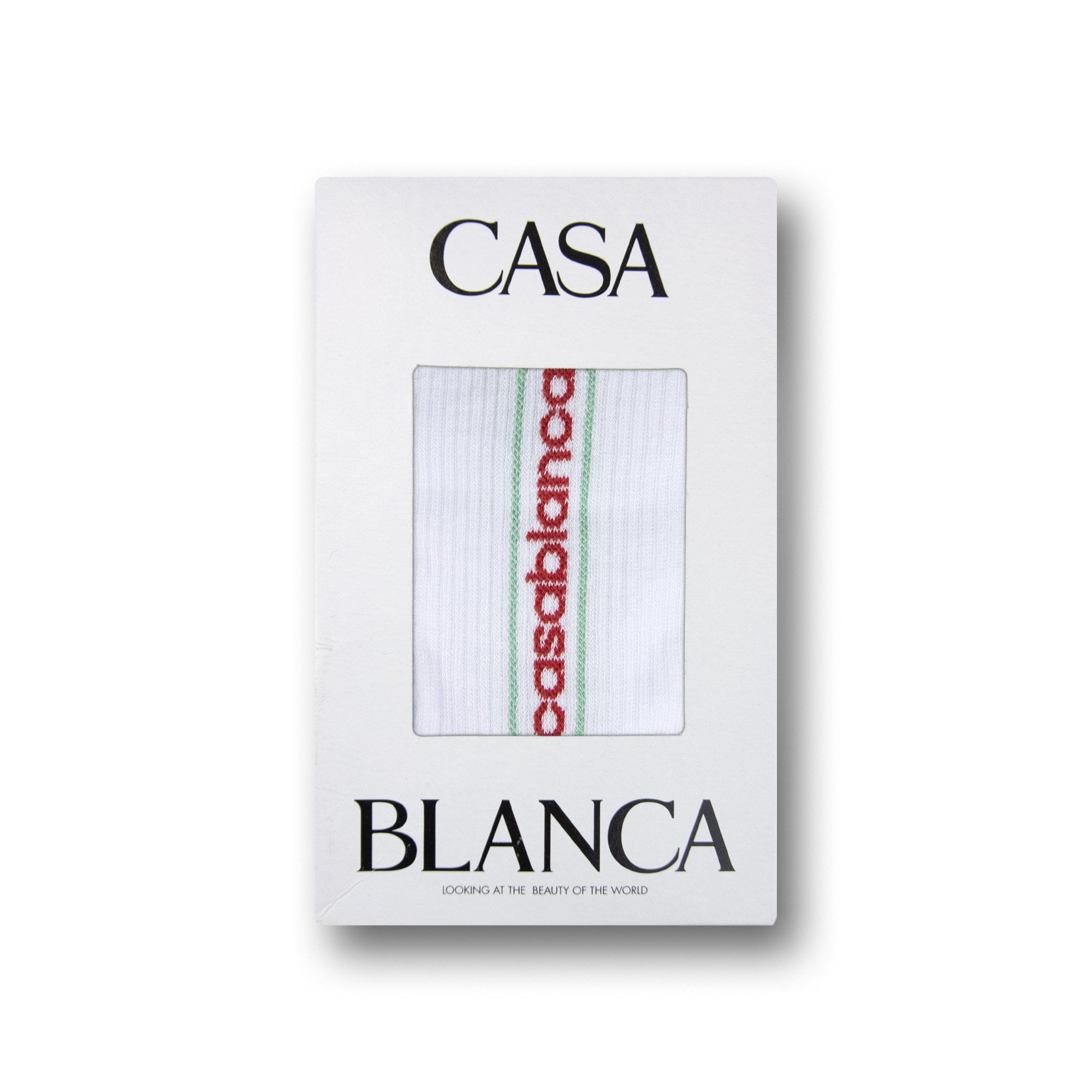 Casablanca Logo Cotton Blend Socks White