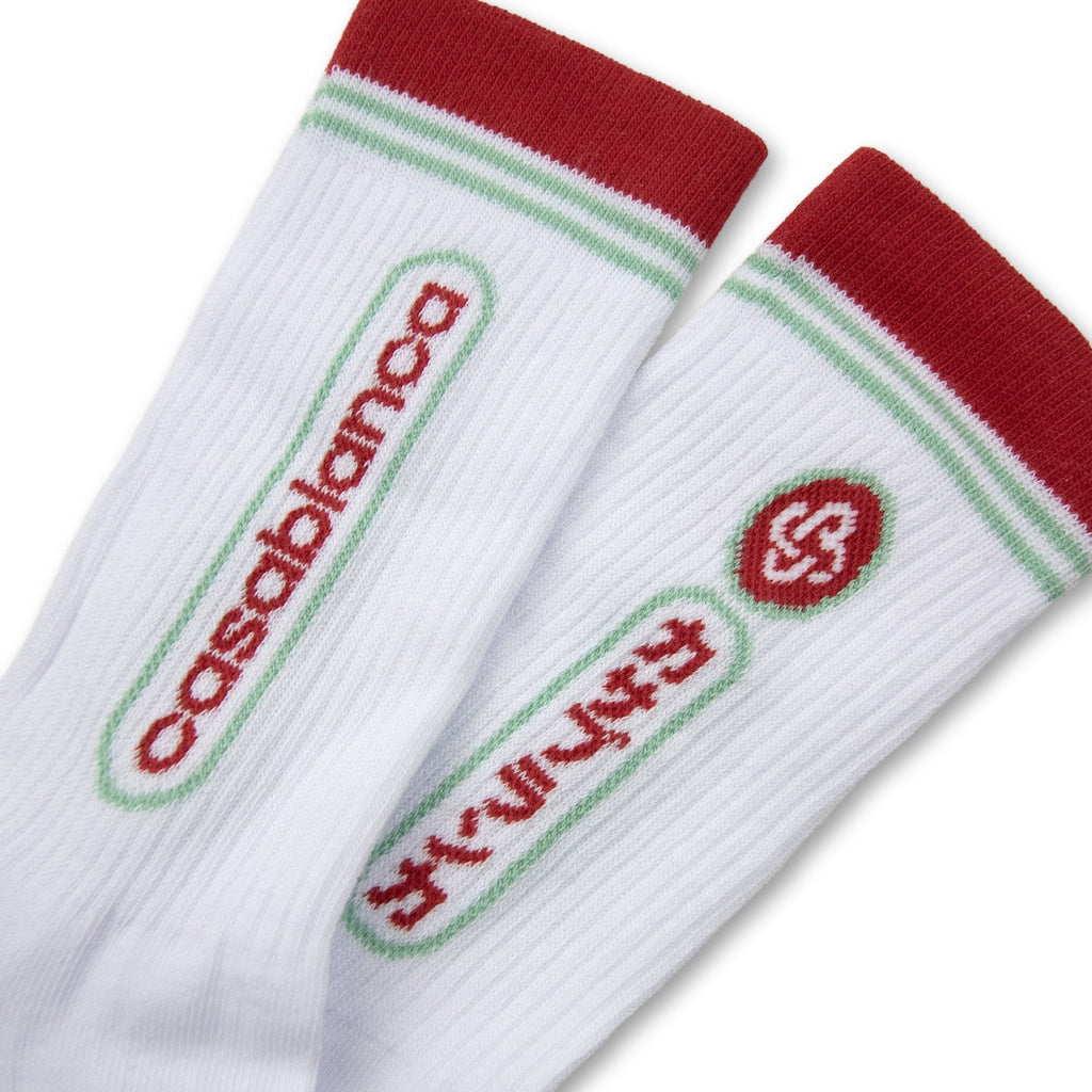 Casablanca Logo Cotton Blend Socks White