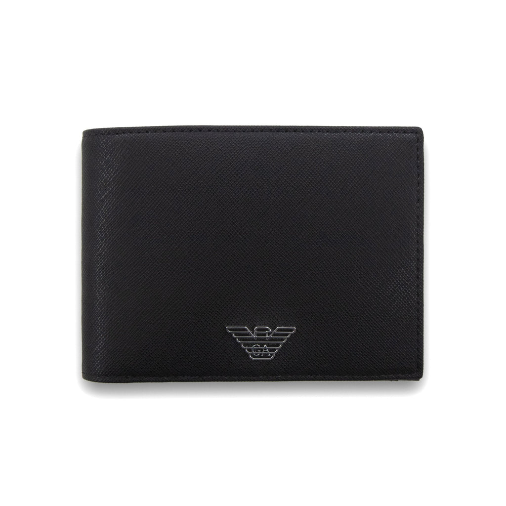Emporio Armani Asv Regenerated Saffiano Leather Wallet Black
