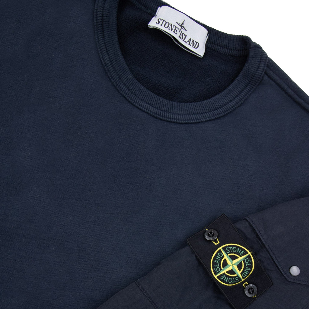 Stone Island 63920 Pocket Crewneck Sweatshirt Navy V0020