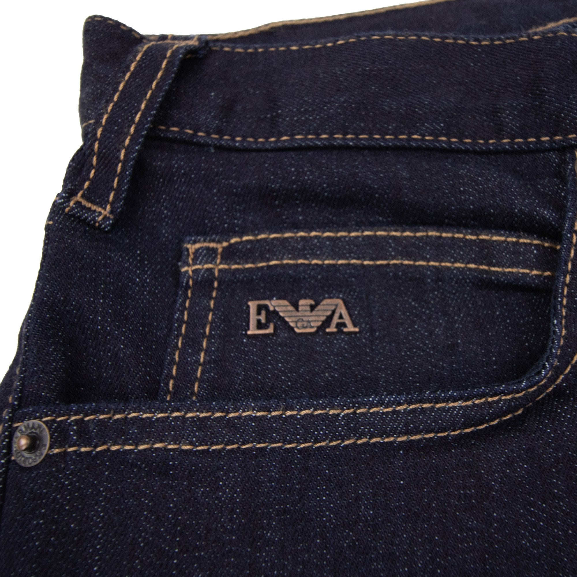 Emporio Armani J45 Regular Fit Stretch Denim Jean Denim Blue 0941