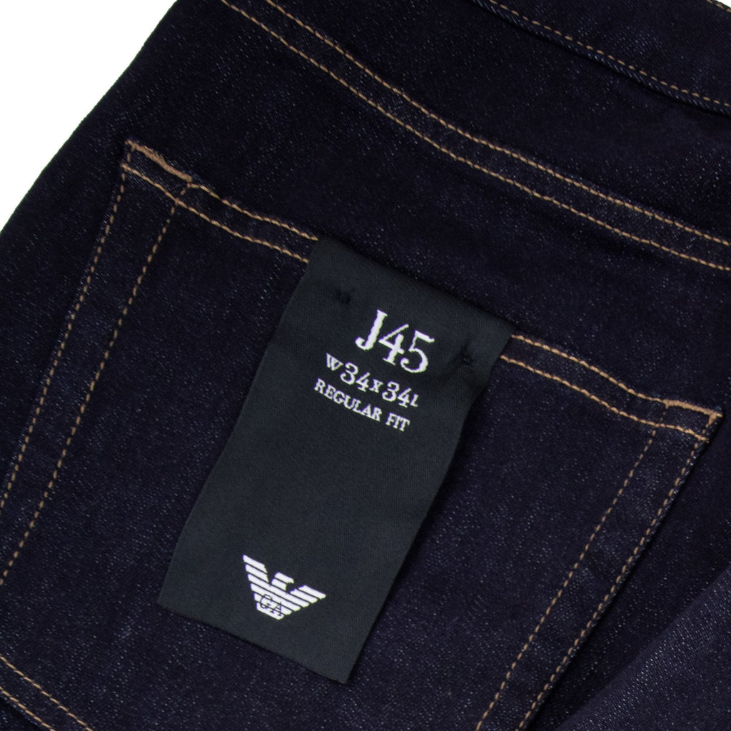 Emporio Armani J45 Regular Fit Stretch Denim Jean Denim Blue 0941
