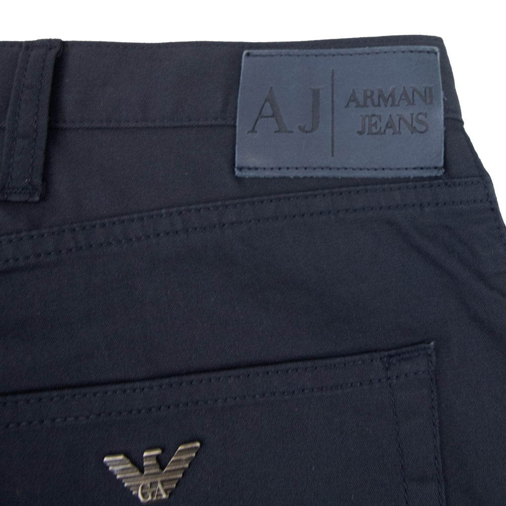 Armani Jeans J45 Slim Fit Five Pocket Jeans Navy